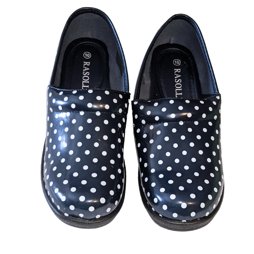 Rasolli Dark Navy Blue Polka Dot Shoes